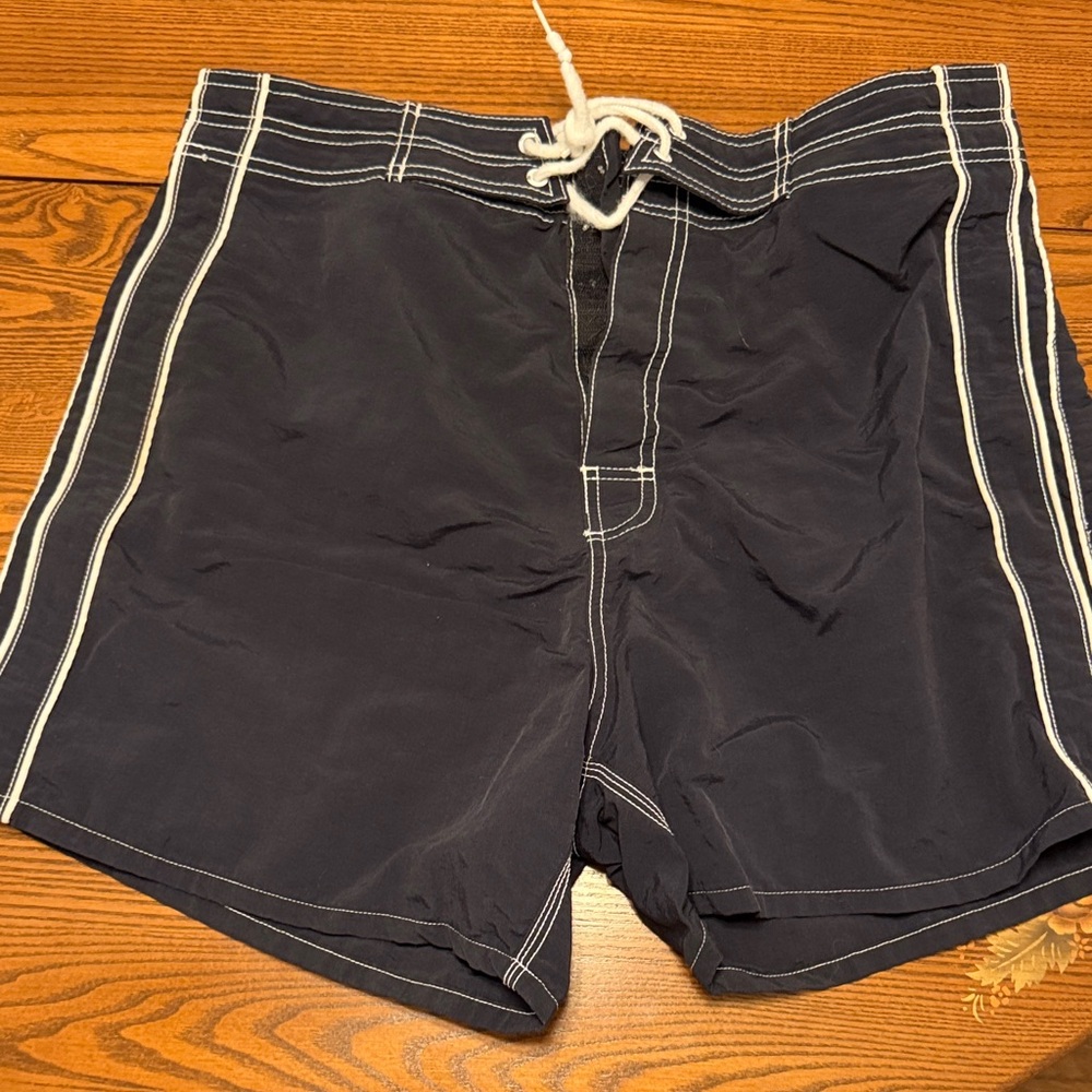 The "Original Lifeguard Trunk" in Navy Swim Shorts. OG professionally issued